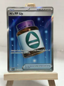Pokemon N's PP Up Trainer-Item Full Art Foil Rare Card 262/217 - Image 1