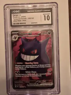 Pokemon Gengar EX TCG Full Art Ultra Rare Holo Card 193/162 Temporal Forces - Image 1
