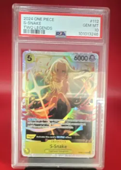 S-Snake OP08-112 Two Legends Super Rare Full Art Foil PSA 10 One Piece Card - Image 1