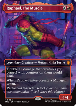 Raphael, the Muscle (Borderless) Teenage Mutant Ninja Turtles Commander - Near M - Image 1