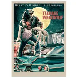 Teenage Werewolf – Vintage Style – MTG Size – 100 Textured Matte Card Sleeves - Image 1