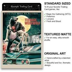 Teenage Werewolf – Vintage Style – MTG Size – 100 Textured Matte Card Sleeves - Image 2