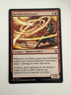 Reckless Fireweaver MTG Magic the Gathering Card NM Near Mint KLD - Image 1