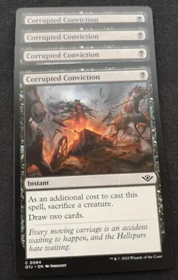 Corruption Conviction X4 - Playset - OTJ - MTG - NM Unplayed - EN - 0084 - Image 1