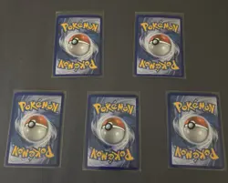 Reverse Holo Bayleef, Corsola, and Other Unseen Forces Pokemon Card Lot - Image 2