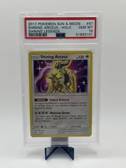 Pokemon S&M Shining Legends Arceus 57/73 Shining Rare Holo Foil PSA 10 GEM MINT - Image 1