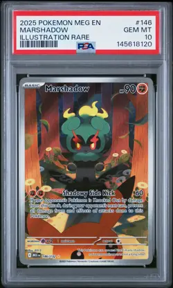 Pokemon TCG Marshadow 146 PSA 10 GEM MINT 2025 Mega Evolution Illustration Rare - Image 1