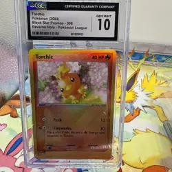 Pokemon - Torchic Reverse Holo 008 - Black Star Promos - Graded CGC 10 - Image 1