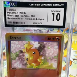 Pokemon - Torchic Reverse Holo 008 - Black Star Promos - Graded CGC 10 - Image 3
