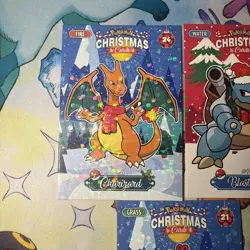 Holo Charizard Blastoise Venusaur Pokemon Collectoons 3 Lot Non-TCG Christmas - Image 3