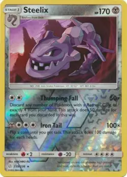 Steelix 139/236 S&M Cosmic Eclipse REVERSE HOLO PERFECT MINT! Pokemon - Image 1