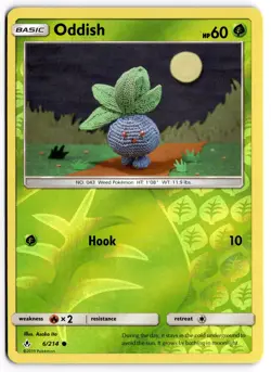 Pokemon TCG Oddish 6/214 SM - Unbroken Bonds Common Reverse Holo - Image 1