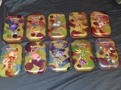 Pokemon TCG Scarlet & Violet 151 Mini Tin Full Set 10 Empty Tins - Image 1