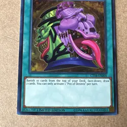 Yugioh! Pot of Desires - OP11-EN003 - Ultimate Rare - Unlimited Edition Near Min - Image 4