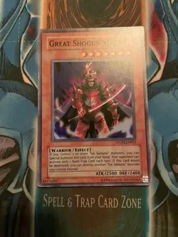Yugioh Great Shogun Shien STON-EN013 Super Rare NM - Image 1