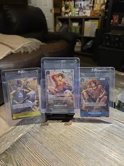 (3x Sealed) One Piece Tin Promo Set - Portgas D. Ace Sabo Monkey D. Luffy - Image 1
