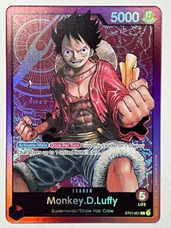 Monkey.D.Luffy ST01-001 One Piece Starter Deck 1 Straw Hat Crew Foil - Image 2
