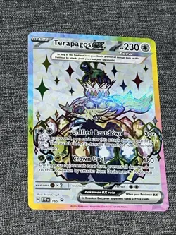 Terapagos EX 165 Pokemon Card - Black Star Promo Full Art - NM - Image 1