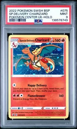 Special Delivery Charizard Promo Holo Pokemon Card SWSH075 PSA 9 MINT - Image 1