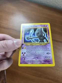 Shining Mewtwo 1st Edition 109/105 Neo Destiny Holo Pokemon Card LP - Image 2