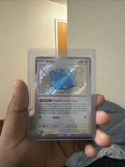 Pokemon TCG Ditto 201/091 Paldean Fates Shiny Ultra Rare Holo Card NM Condition - Image 1