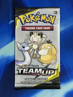 Sun & Moon Team Up Booster Pack Fun Pack 3 Card Sample Pack Sealed Nm Mint - Image 1
