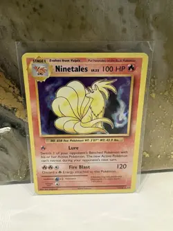 Pokemon Ninetales Holo Rare Unlimited Base Set Card 12/102 Fast Shipping 💎 - Image 1