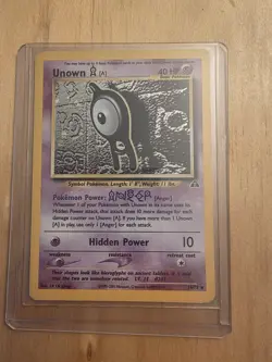 Pokemon Unown [A] Neo Discovery Holo Rare 40 HP 14/75 Unlimited 2001 Card - Image 1