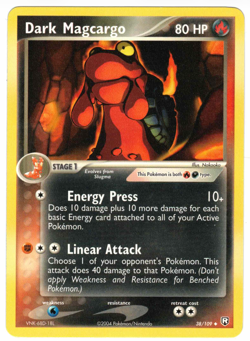 Dark Magcargo 38/109 EX Team Rocket Returns Regular Uncommon Pokemon Card - Image 1
