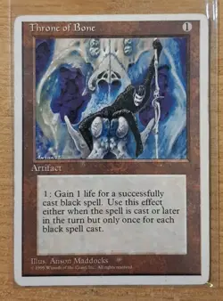 1995 MAGIC THE GATHERING 4TH EDITION THRONE OF BONE TD25 - Image 1