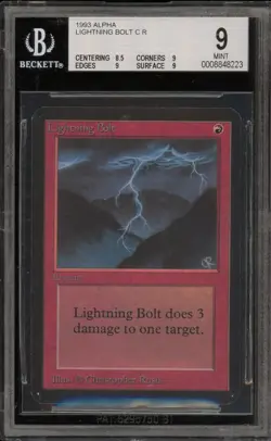 Magic the Gathering MTG Lightning Bolt Alpha BGS 9 Mint - Image 1