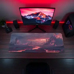 Volcanic Wasteland MTG Playmat - Lava River Hellscape Commander Game Mat - Image 5