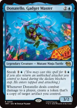Donatello, Gadget Master - Foil Light Play, English Magic the Gathering MTG Teen - Image 1