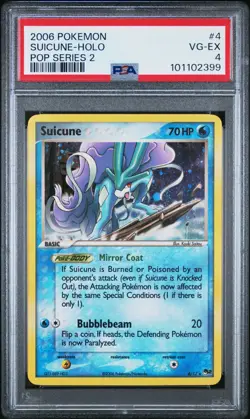 2006 POKEMON POP SERIES 2 4 SUICUNE-HOLO | PSA 4 - Image 1