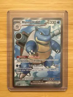 Blastoise EX Full Art 184/165- 2023 Pokemon Scarlet & Violet 151- NM - Image 1