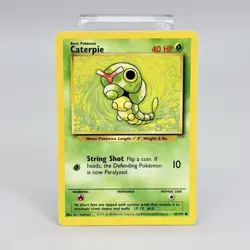 Pokemon Caterpie 45/102 BS Base Set Unlimited Vintage 1999 LP - Image 1