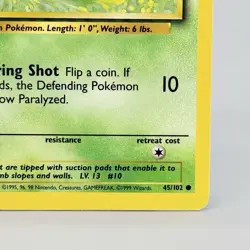 Pokemon Caterpie 45/102 BS Base Set Unlimited Vintage 1999 LP - Image 4