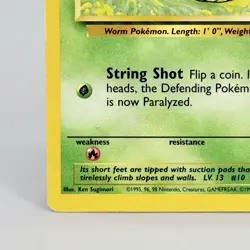 Pokemon Caterpie 45/102 BS Base Set Unlimited Vintage 1999 LP - Image 5