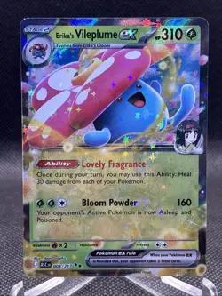 Erika's Vileplume EX 003/217 Double Rare Pokemon Ascended Heroes 2025 - Image 1