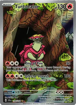 Pokemon TCG Turtonator Illustration Rare SV07: Stellar Crown 146/142 NM - Image 1