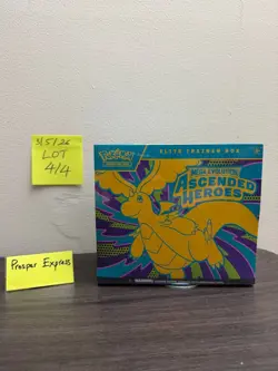 Pokemon Ascended Hero's Elite Trainer Box Sealed ETB - NEW SEALED- READY TO SHIP - Image 1