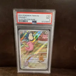 Pokemon Chansey 187/167 Sv06 Twilight Masquerade Illustration Rare Holo PSA 9 - Image 1