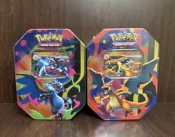 Pokemon TCG: Mega Charizard X/Y EX tin - 4 booster Packs EACH - RANDOM ART - Image 1