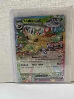 OPENED Pokemon TCG Leafeon ex - (Prismatic Evolutions Stamp) 006/131 - Image 1