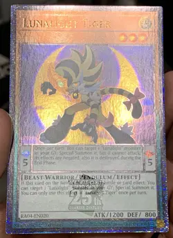 Yugioh Lunalight Tiger RA04-EN020 Quarter Century Secret Rare 1st Ed NM w/Track - Image 4