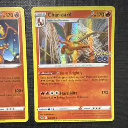 Pokemon TCG Charizard Reverse Holo & Holo 2-Card Lot 025/185 010/078 English - Image 3