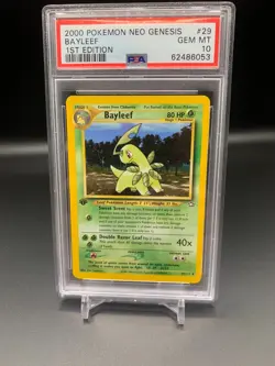 Pokemon Bayleef 1st Edition Neo Genesis PS 10 2000 Pokemon Card #29 - Image 1