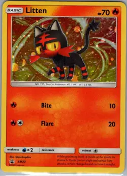 Litten SM23 Holo SM Promos - Pokemon Card - NM - Image 1
