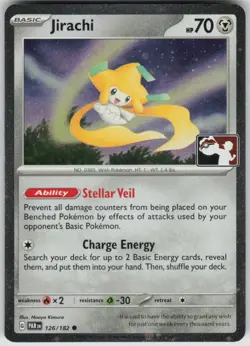 Pokemon Jirachi Common Prize Pack Series Cards 126/182 NM - Image 1
