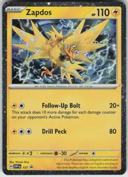 Pokemon Zapdos - Promo SV: Scarlet & Violet Promo Cards 157 NM - Image 1